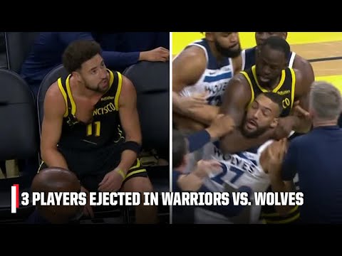 Multiple ejections, Klay Thompson's jersey ripped in Warriors vs. Timberwolves altercation